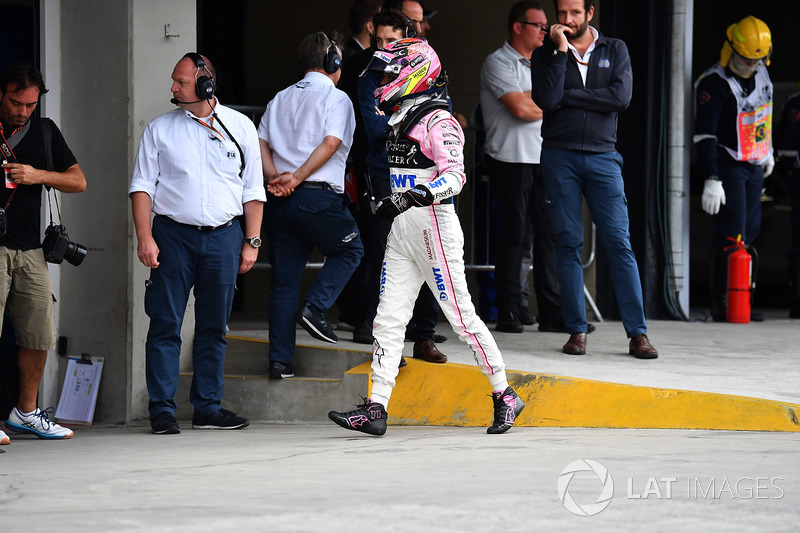 Sergio Perez, Sahara Force India, parc ferme