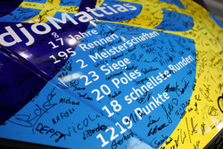 Signed hood of Mattias Ekström, Audi Sport Team Abt Sportsline