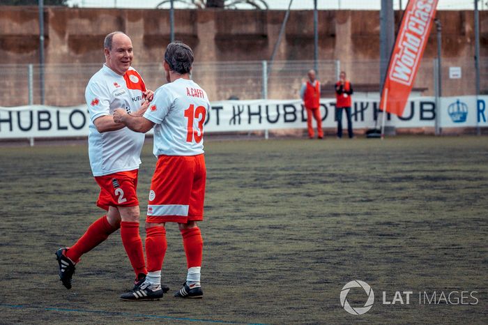 Príncipe Alberto de Mónaco y Alex Caffi