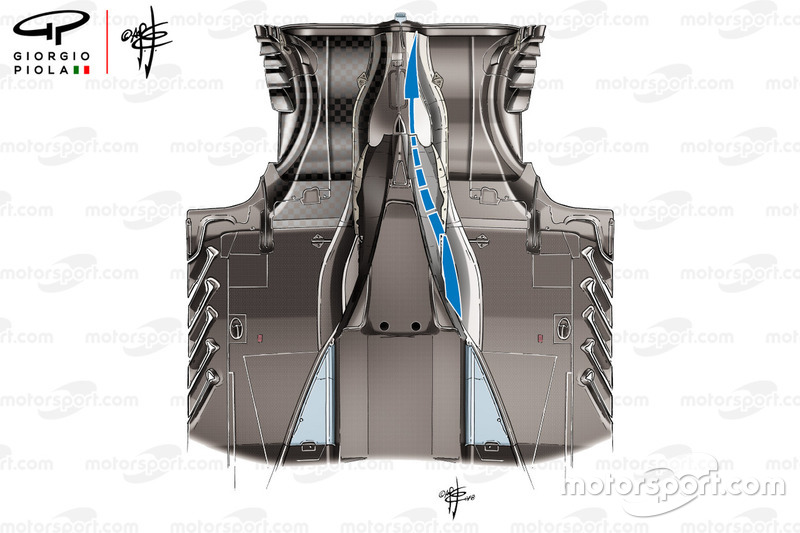 Детали днища Ferrari SF71H