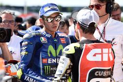 Second place qualifying Valentino Rossi, Yamaha Factory Racing, Cal Crutchlow, Team LCR Honda