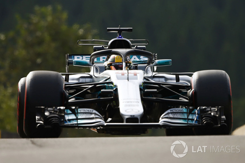 Lewis Hamilton, Mercedes AMG F1 W08, mit Halo