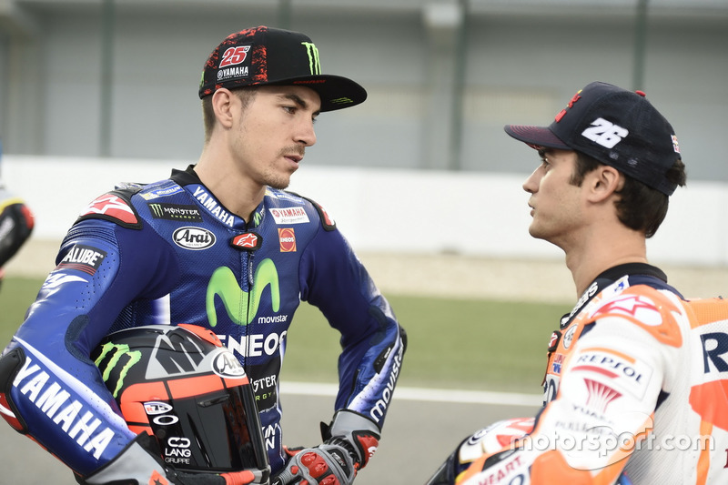 Maverick Viñales, Yamaha Factory Racing; Dani Pedrosa, Repsol Honda Team