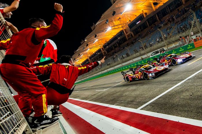 #51 Ferrari AF Corse Ferrari 499P: Alessandro Pier Guidi, James Calado, Antonio Giovinazzi, #50 Ferrari AF Corse Ferrari 499P: Antonio Fuoco, Miguel Molina, Nicklas Nielsen