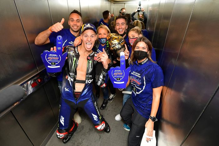 Fabio Quartararo, Yamaha Factory Racing, fête son titre de champion du monde