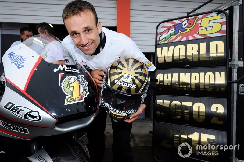 Johann Zarco après son premier titre en Moto2