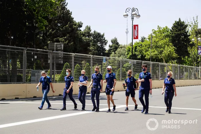 Nicholas Latifi, Williams walks the track 