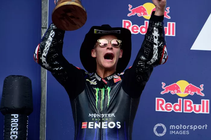 Podio: segundo lugar Fabio Quartararo, Yamaha Factory Racing