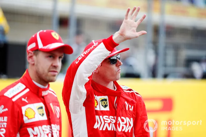 Sebastian Vettel, Ferrari, y Kimi Raikkonen, Ferrar