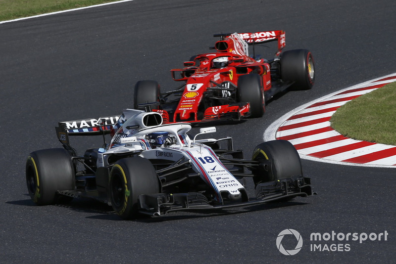 Ленс Стролл, Williams FW41, Себастьян Феттель, Ferrari SF71H