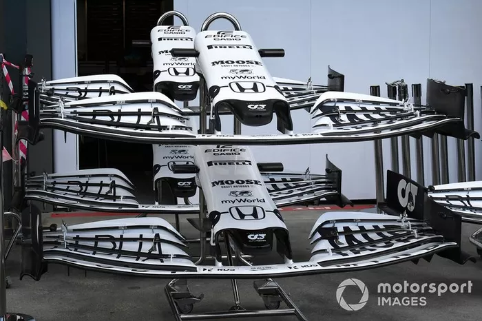 Spare AlphaTauri noses and front wings