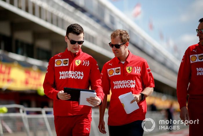 Sebastian Vettel, Ferrari cammina sulla pista