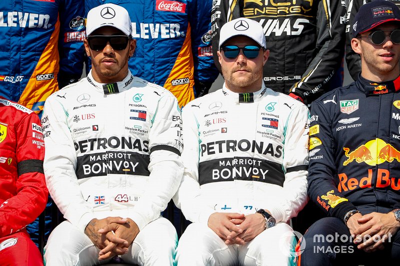 Lewis Hamilton, Mercedes AMG F1 e Valtteri Bottas, Mercedes AMG F1