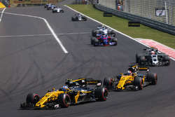 Jolyon Palmer, Renault Sport F1 Team RS17 and Nico Hulkenberg, Renault Sport F1 Team RS17