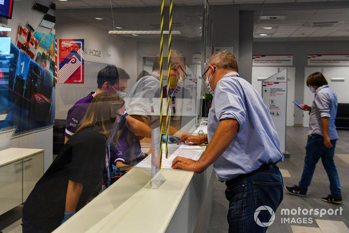 Entrada a la sala de prensa de Sochi