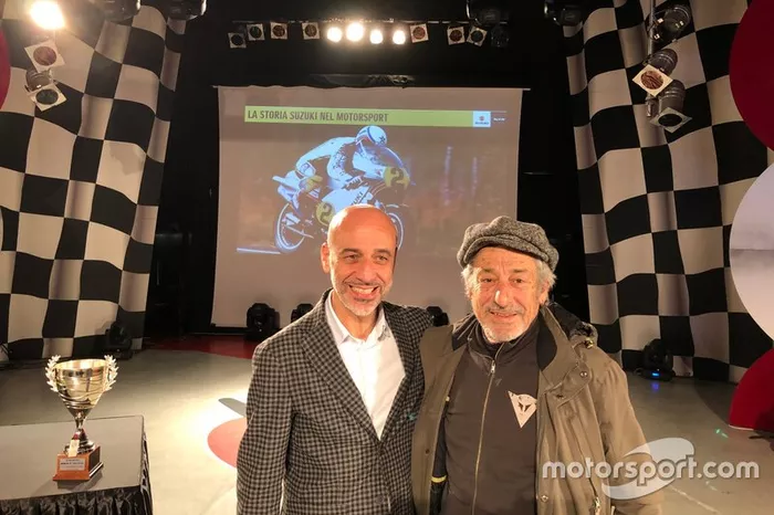 Massimo Nalli, Presidente Suzuki Italia, con Marco Lucchinelli