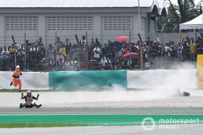 Johann Zarco, Team LCR Honda caída