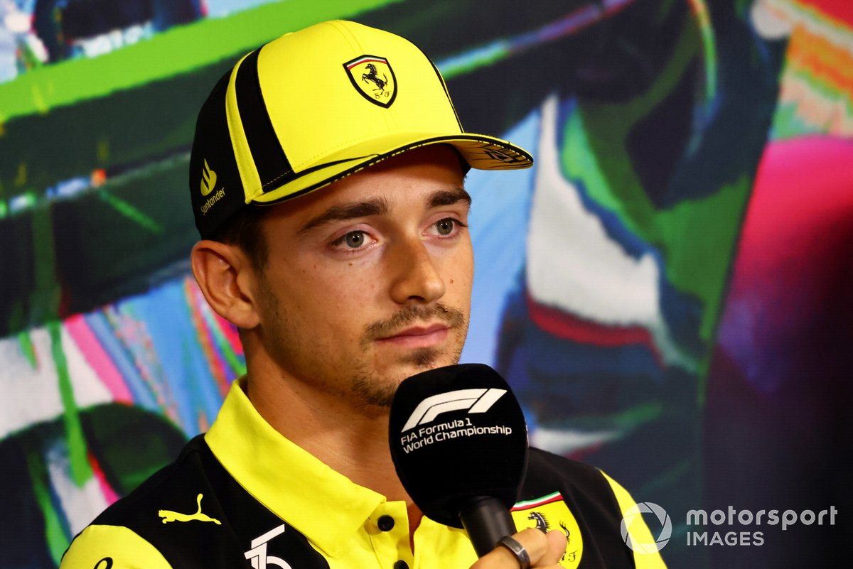 Charles Leclerc, Ferrari, en conférence de presse