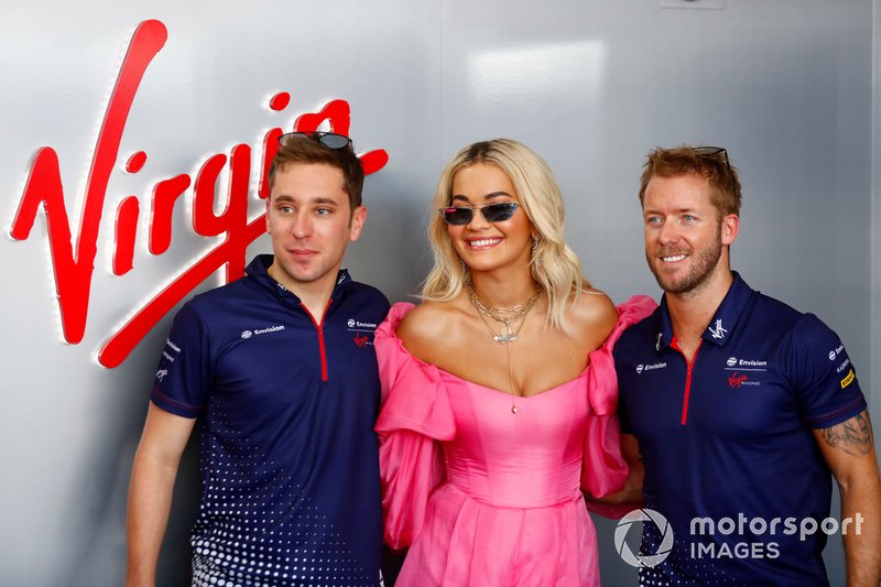 Rita Ora with Robin Frijns, Envision Virgin Racing, Sam Bird, Envision Virgin Racing