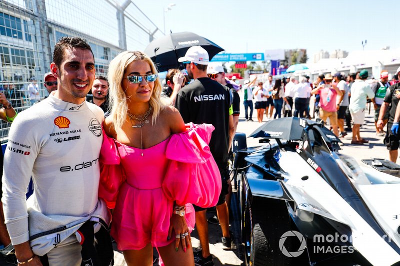 Sébastien Buemi, Nissan e.Dams, with singer Rita Ora