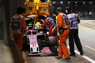 Esteban Ocon, Racing Point Force India VJM11, kaza sonrası