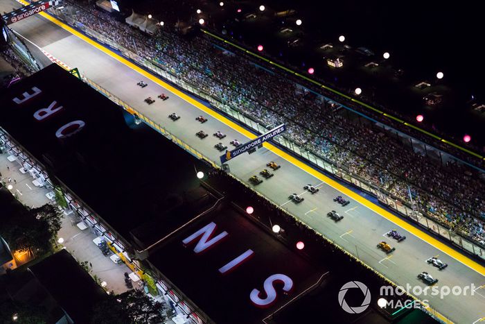 La salida del GP de Singapur