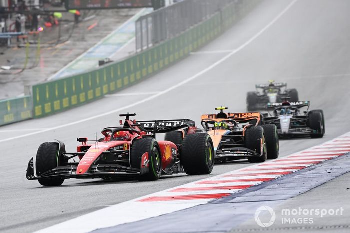 Charles Leclerc, Ferrari SF-23, Lando Norris, McLaren MCL60, George Russell, Mercedes F1 W14