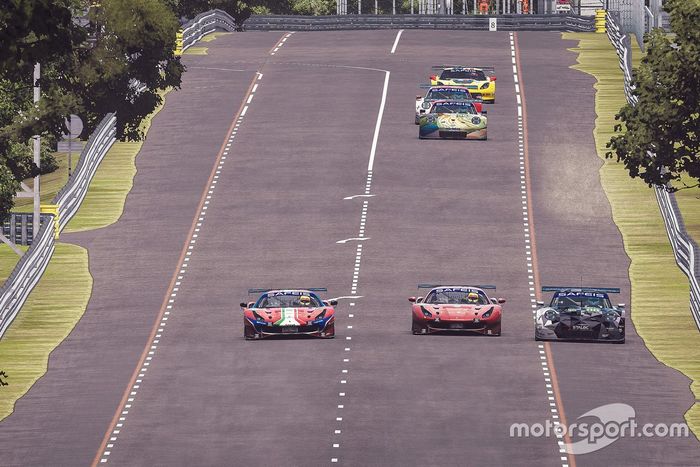 #51 Ferrari - AF Corse Ferrari 488 GTE: Nicklas Nielsen, Federico Leo, Kasper Stoltze, Amos Laurito, #52 Ferrari - AF Corse Ferrari 488 GTE: Charles Leclerc, Antonio Giovinazzi, Enzo Bonito, David Tonizza, #88 Dempsey-Proton Racing Porsche 911 RSR: Riccardo Pera, Loek Hartog, Michael Francesconi, Kevin Van Dooren