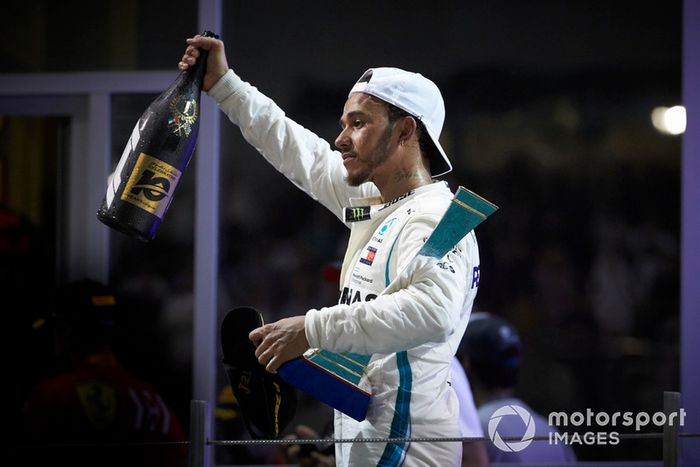 Podio: ganador de la carrera Lewis Hamilton, Mercedes AMG F1