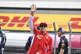 Kimi Raikkonen, Ferrari on the drivers parade