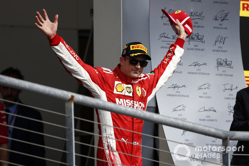 Pemenang balapan, Kimi Raikkonen, Ferrari