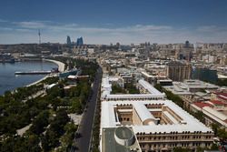 Ambiente del circuito de la ciudad de Bakú