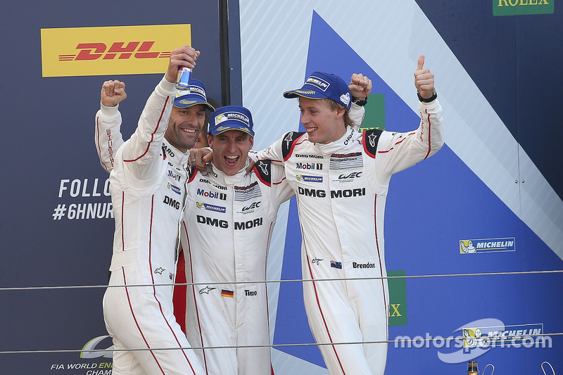 Race winners #1 Porsche Team Porsche 919 Hybrid: Timo Bernhard, Mark Webber, Brendon Hartley