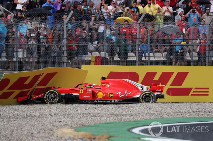 Accidente de Sebastian Vettel, Ferrari SF71H 