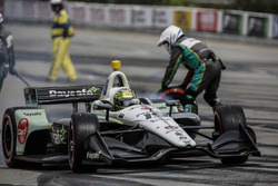 Zachary Claman De Melo, Dale Coyne Racing Honda, pit stop