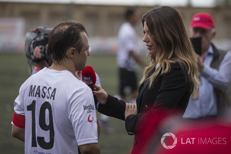 Felipe Massa habla con Federica Masolin, Sky Italia