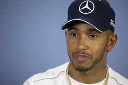 Lewis Hamilton, Mercedes-AMG F1, nella conferenza stampa