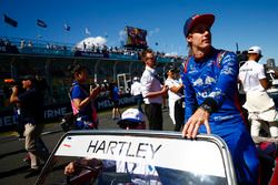 Brendon Hartley, Toro Rosso, in the drivers parade