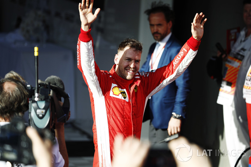 Yarış galibi Sebastian Vettel, Ferrari