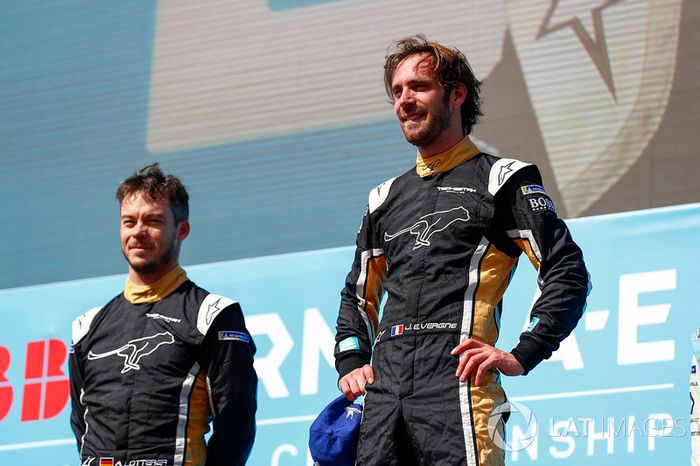 Jean-Eric Vergne, Techeetah, Andre Lotterer y Techeetah conforman el primer 1º 2º puesto en la historia de la Fórmula E