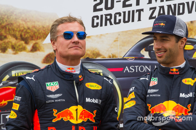 David Coulthard en Daniel Ricciardo tijdens de Jumbo Racedagen