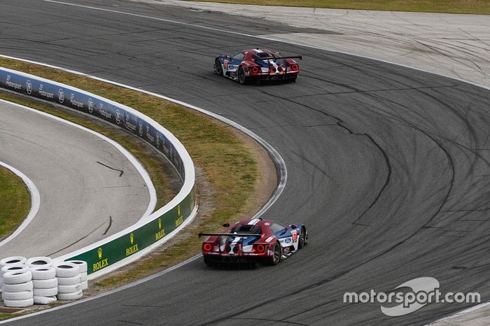 #66 Chip Ganassi Racing Ford GT, GTLM: Dirk Müller, Joey Hand, Sébastien Bourdais, #67 Chip Ganassi Racing Ford GT, GTLM: Ryan Briscoe, Richard Westbrook, Scott Dixon