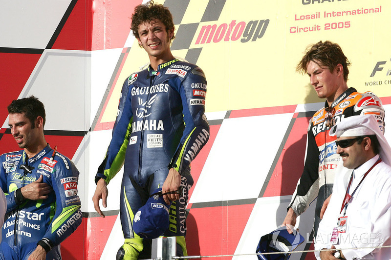 Podium: 1. Valentino Rossi, Yamaha Factory Racing; 2. Marco Melandri, Honda; 3. Nicky Hayden, Honda