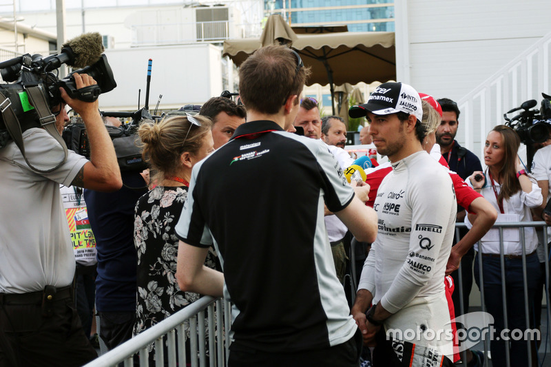 Sergio Pérez, Sahara Force India F1 con los medios