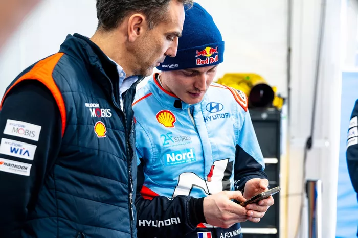 Cyril Abiteboul, Team principal Hyundai World Rally Team, Adrien Fourmaux, Hyundai World Rally Team