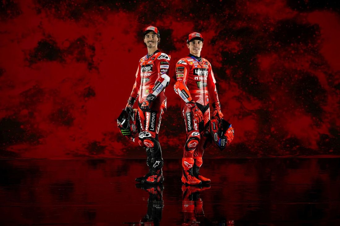 Francesco Bagnaia, Equipo Ducati, Marc Márquez, Equipo Ducati