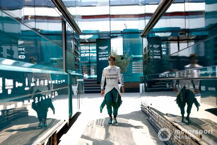 Lance Stroll, Aston Martin F1 Team, antes de los entrenamientos