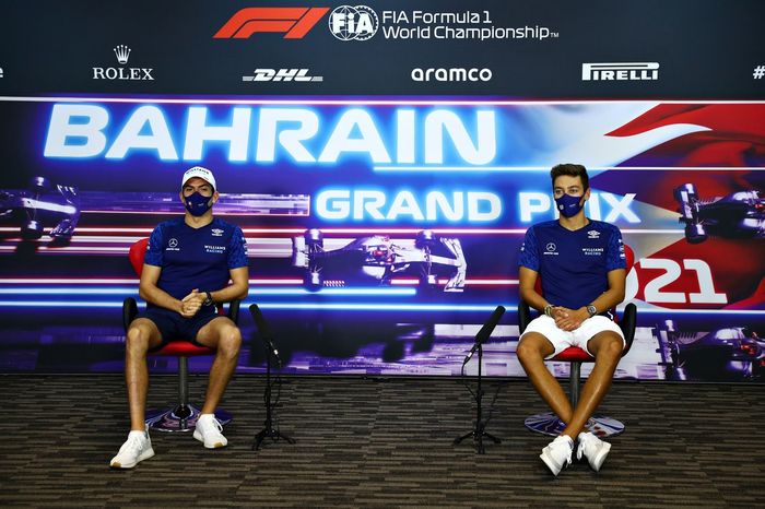 Nicholas Latifi, Williams, George Russell, Williams en la conferencia de prensa