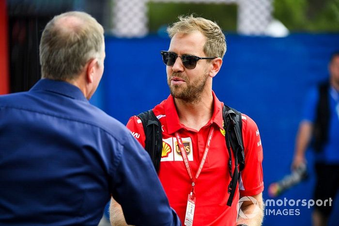 Martin Brundle, Sky TV y Sebastian Vettel, Ferrari 