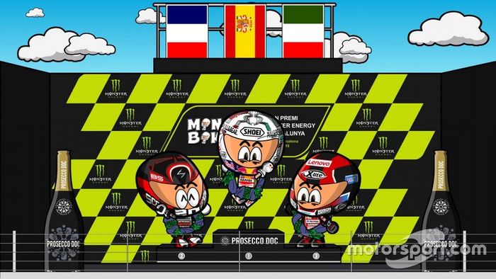 El podio de Catalunya de MotoGP 2019, por MiniBikers